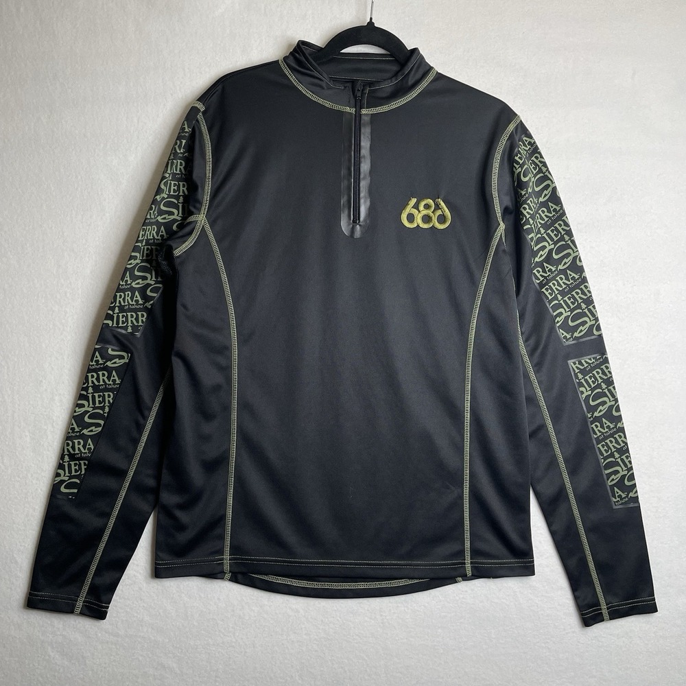 686 Pullover 1/4 Quarter Zip Performance Dry Sweatshirt Men's Sz M Snowboarding